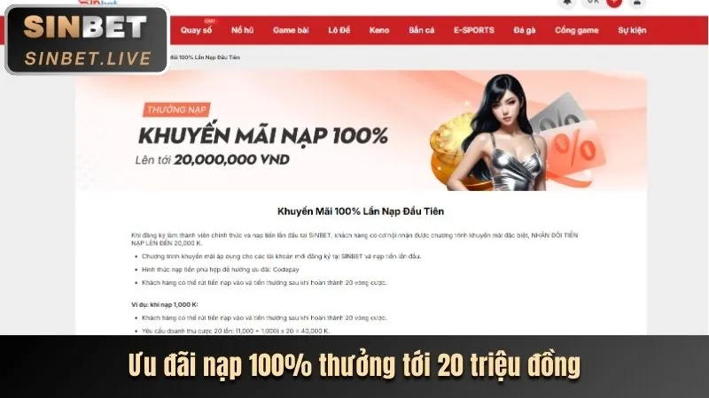 Tỷ lệ trả thưởng và các game nổ hũ hấp dẫn tại Sinbet